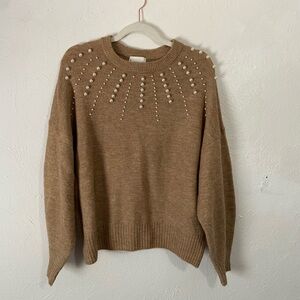 2/$20 H&M Knit Sweater with Pearl Beads